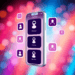 Modern dating app screen with messaging, profiles, and membership icons on a vibrant background symbolizing connection and interaction.