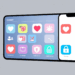 Modern digital dating interface with app icons and privacy symbols, showcasing a sleek, user-friendly design focused on connection and security.