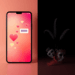 Split-screen minimalist image: vibrant dating app interface with hearts and chat bubbles on one side; edgy silhouettes with masks and feathers on d...